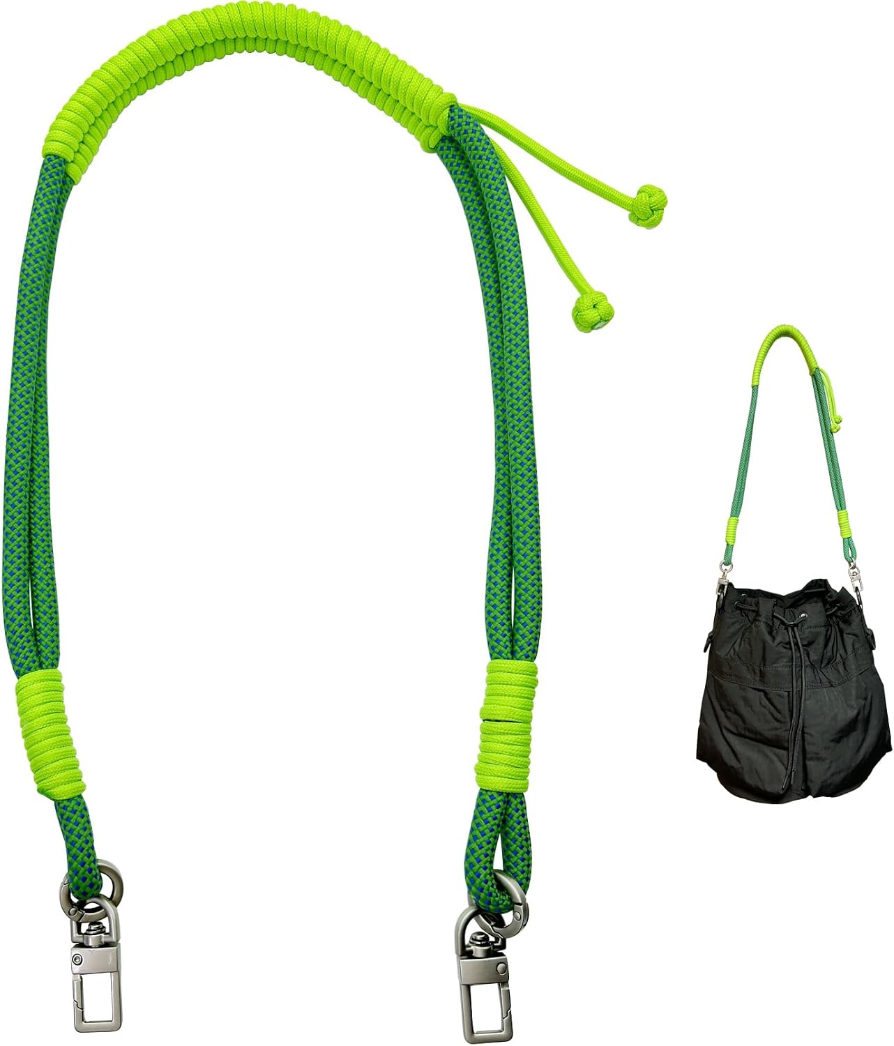 Neon Green Paracord Bag Strap