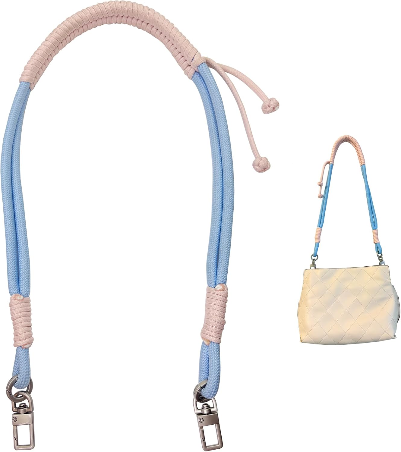 Braided Paracord Handbag Strap in Rope Finish