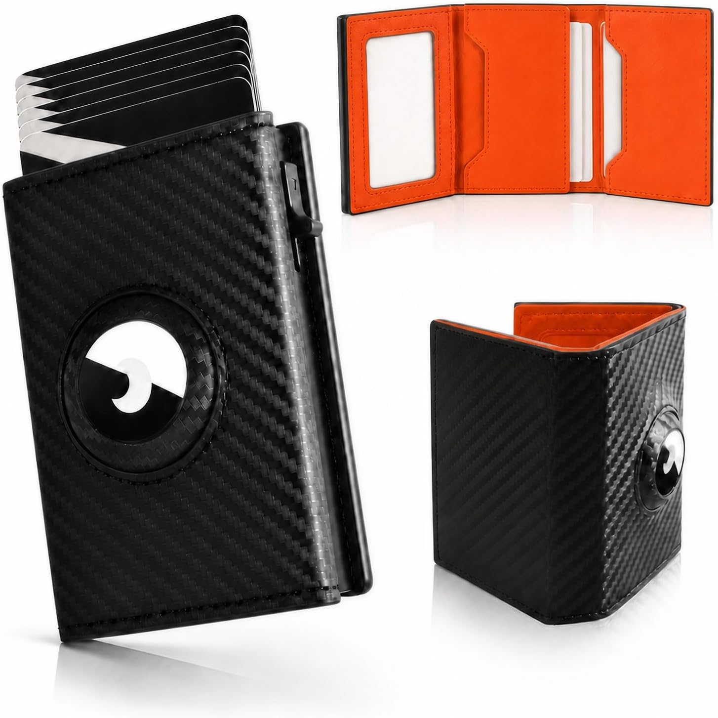 Black Pop-Up Card Holder Wallet - Image 7