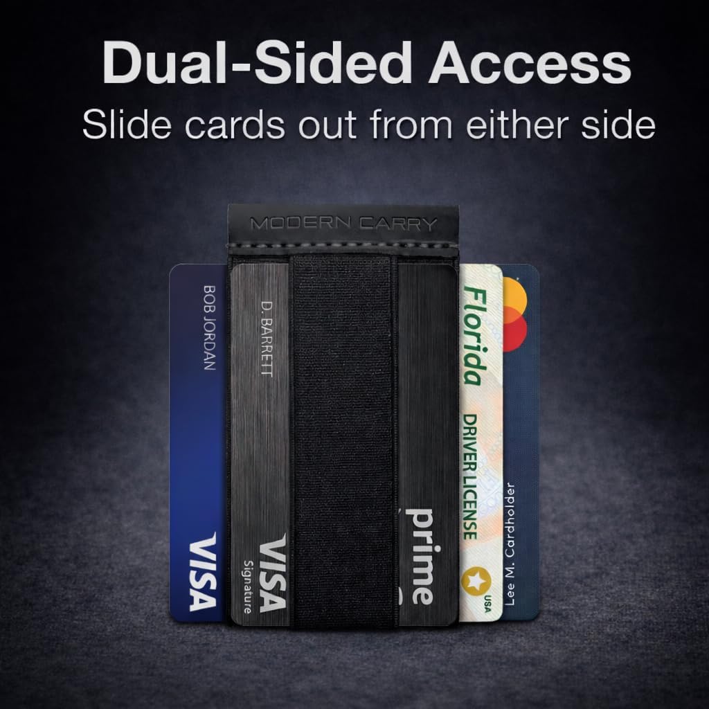 Black Elastic Card Holder - Image 8