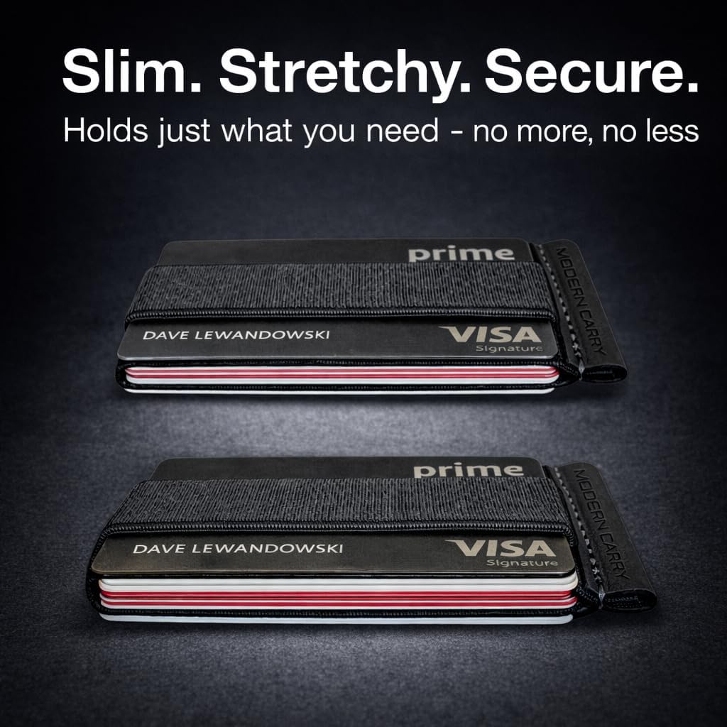 Black Elastic Card Holder - Image 9