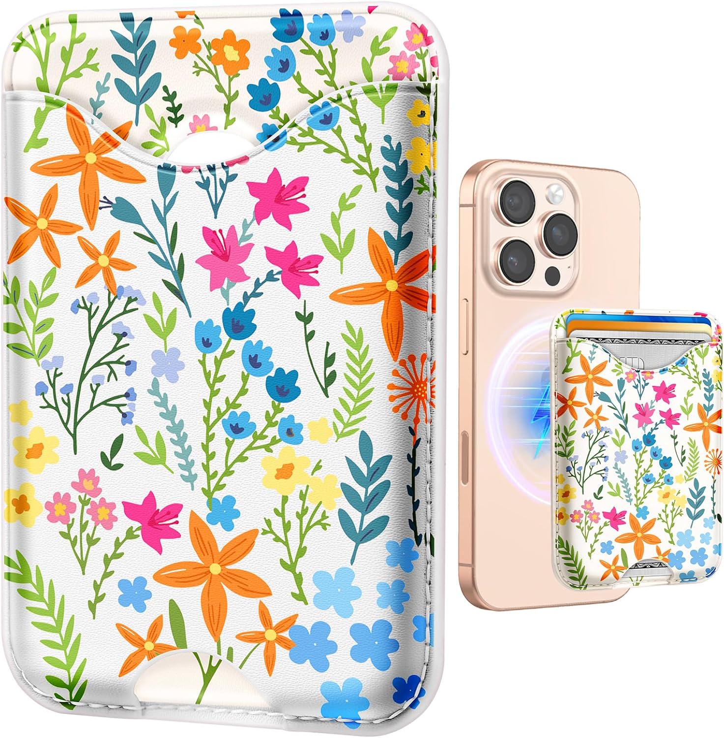 Brown Cat Floral Magnetic Phone - Image 10
