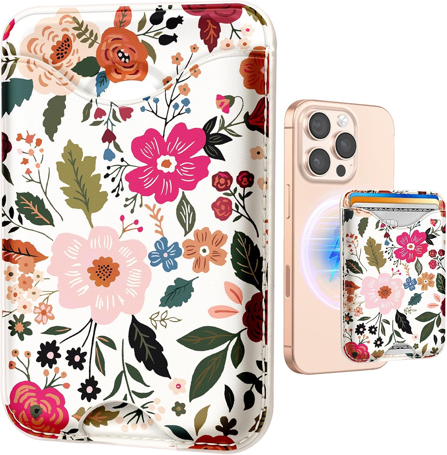 Brown Cat Floral Magnetic Phone - Image 12