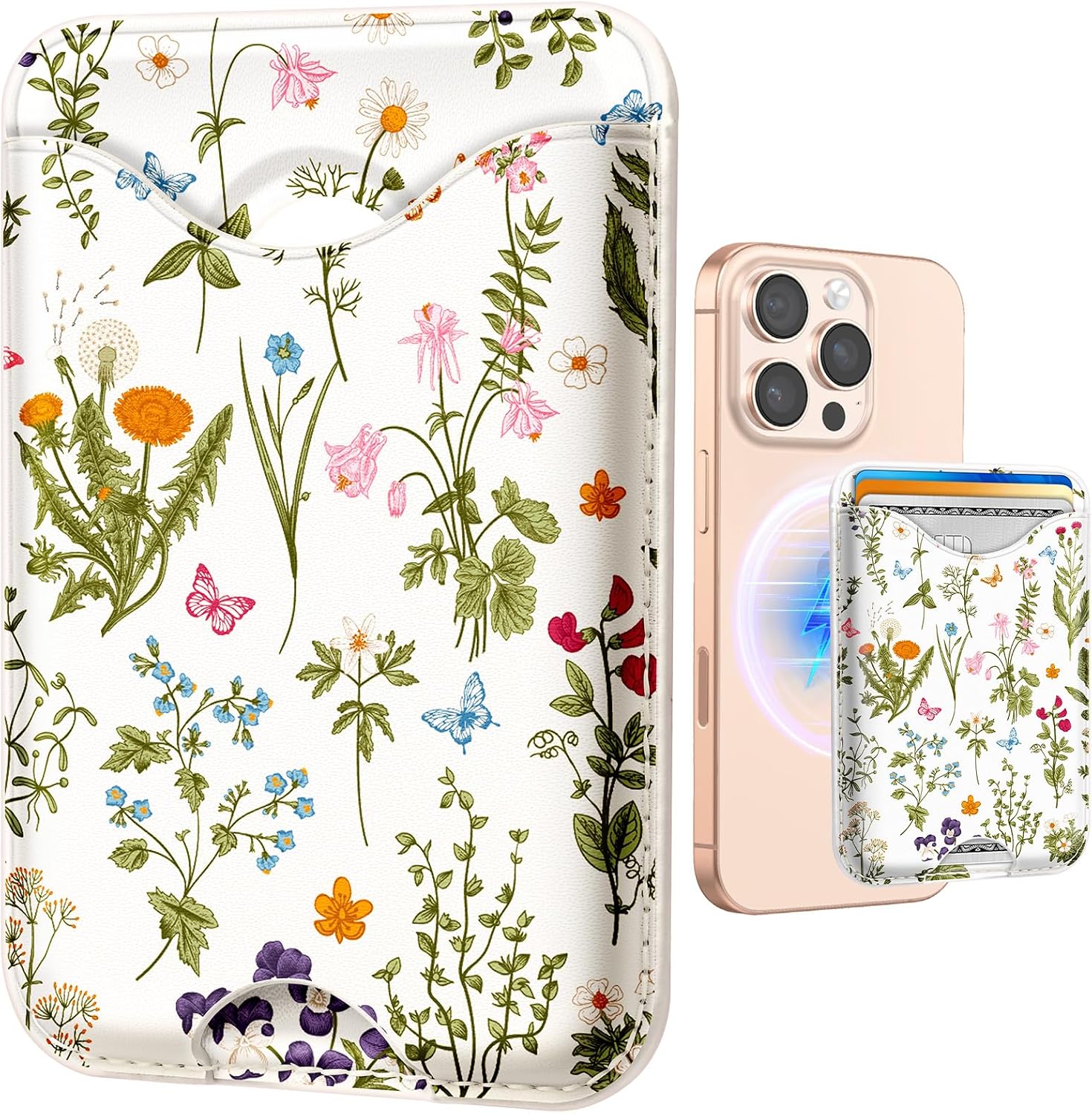Brown Cat Floral Magnetic Phone - Image 7
