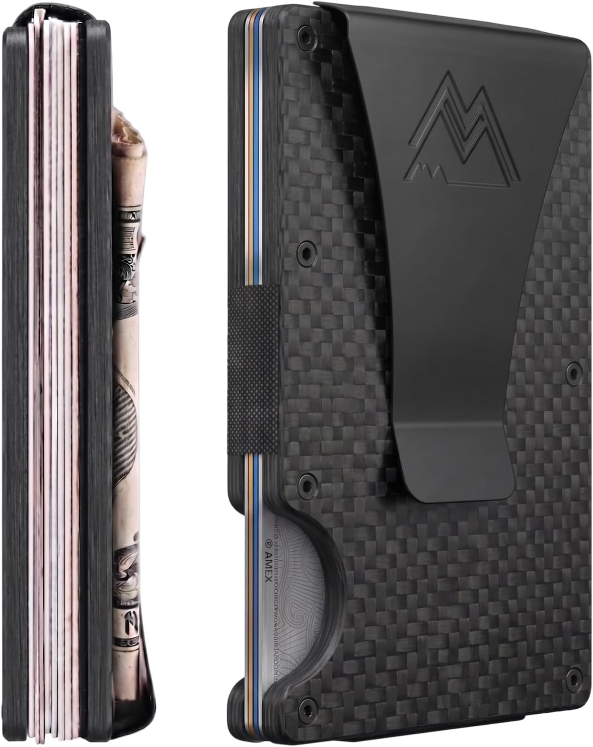 Black Carbon Fiber Rfid Wallet