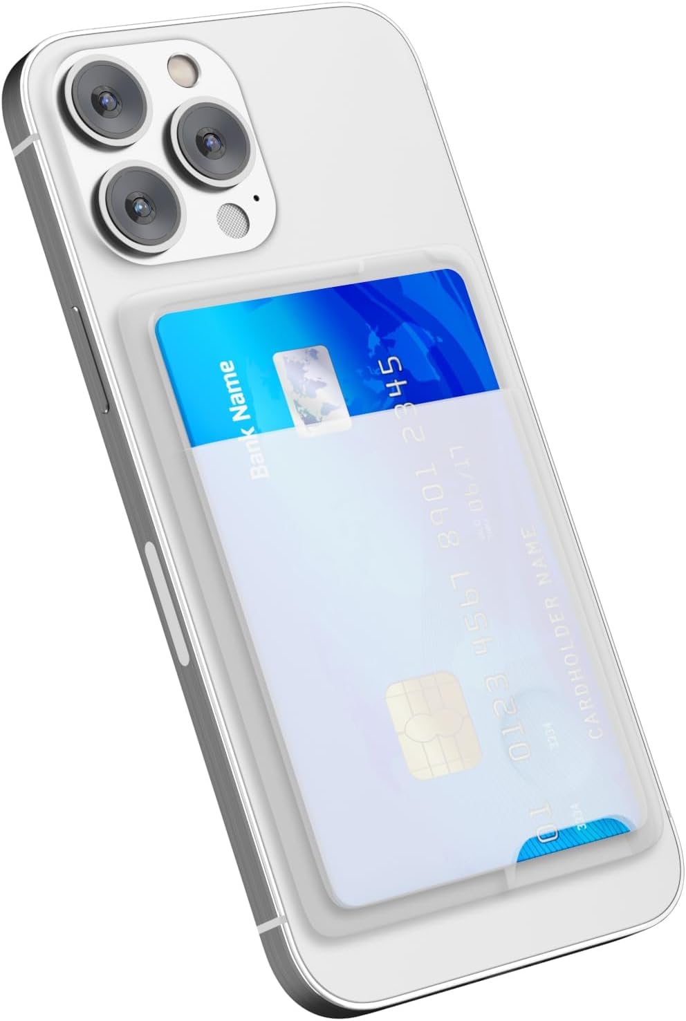 Clear Silicone Phone Card Holder