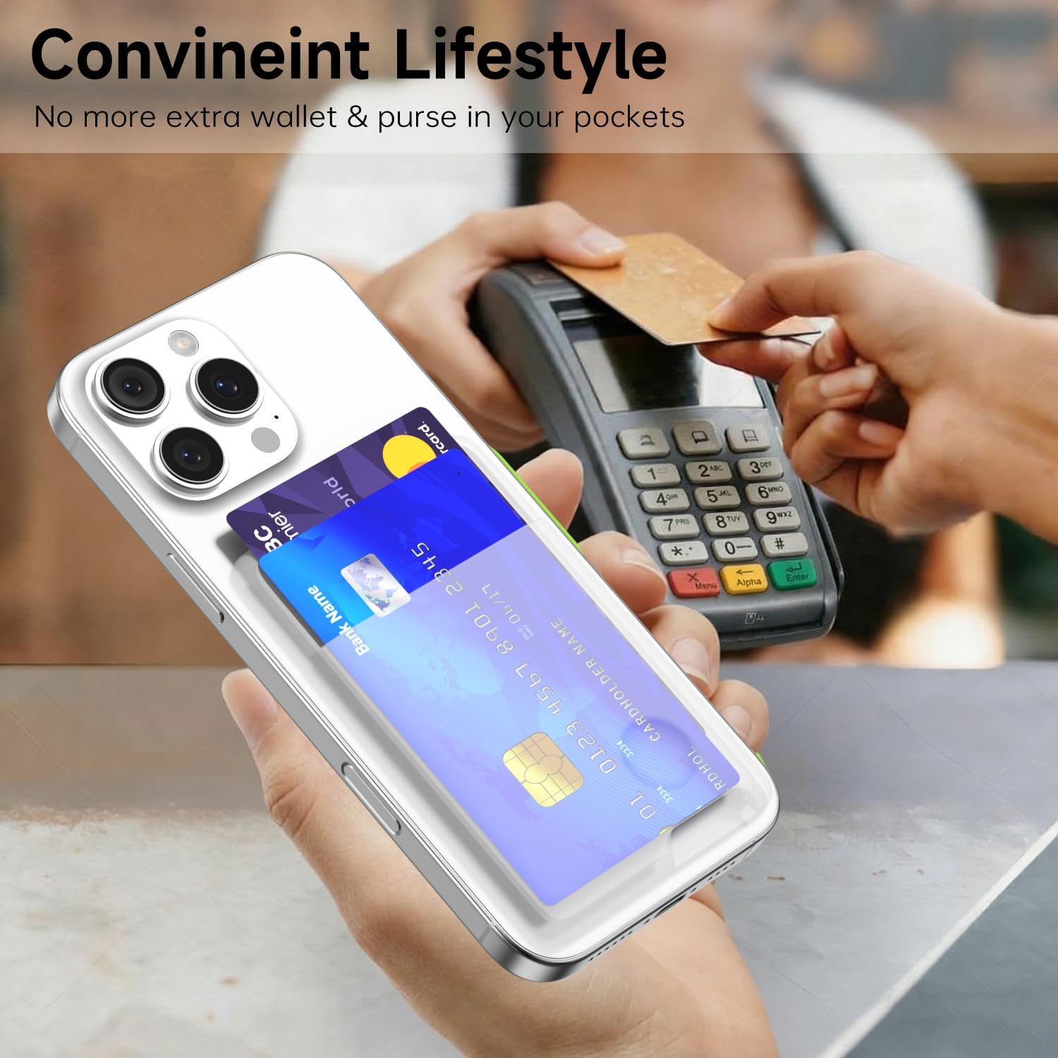 Clear Silicone Phone Card Holder - Image 7