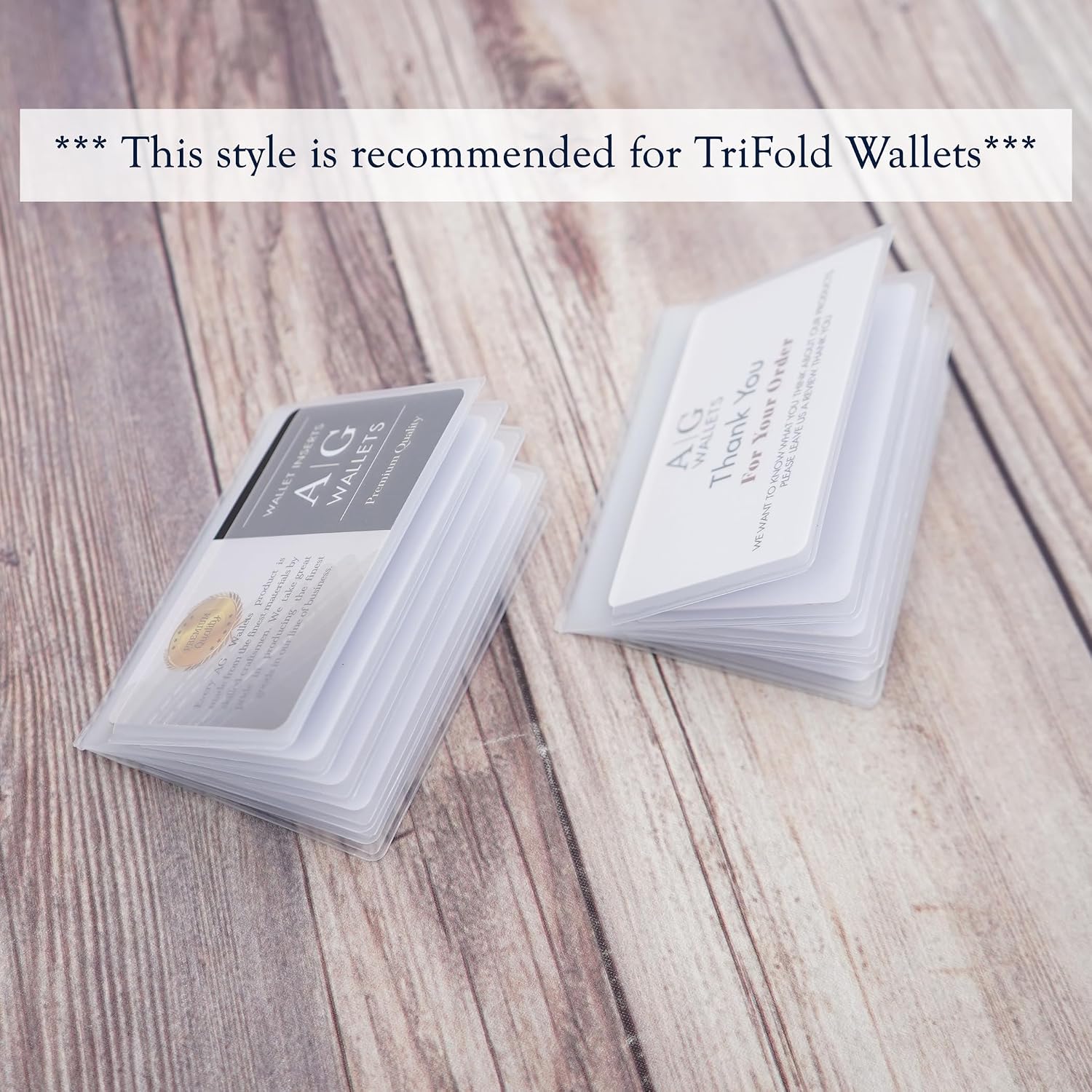 Clear Trifold Wallet Inserts - Image 7