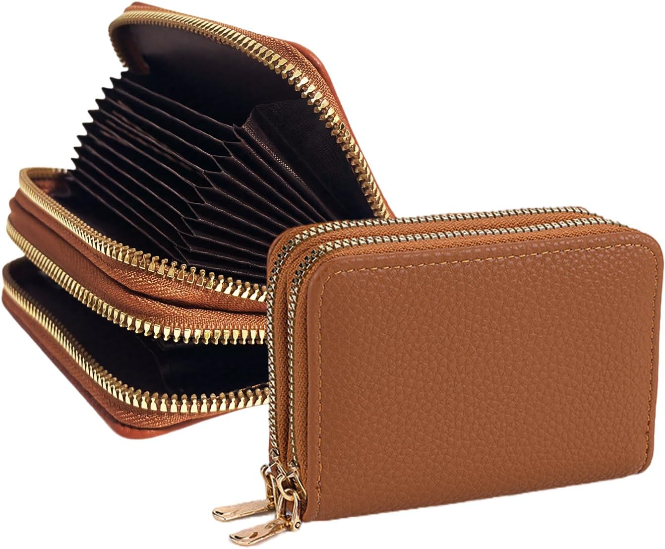 Blue Double Zipper Card Case - Image 11