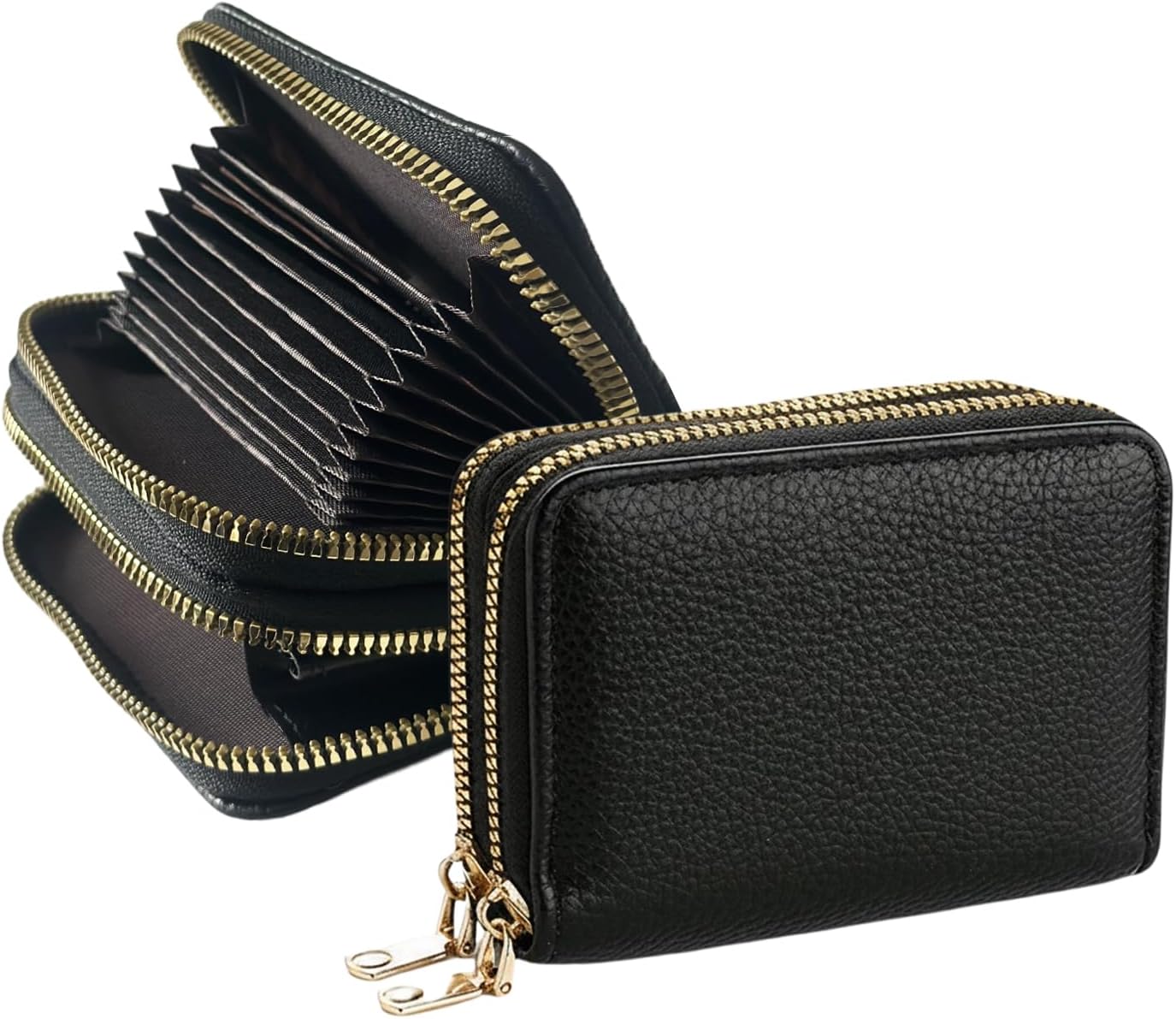 Blue Double Zipper Card Case - Image 13