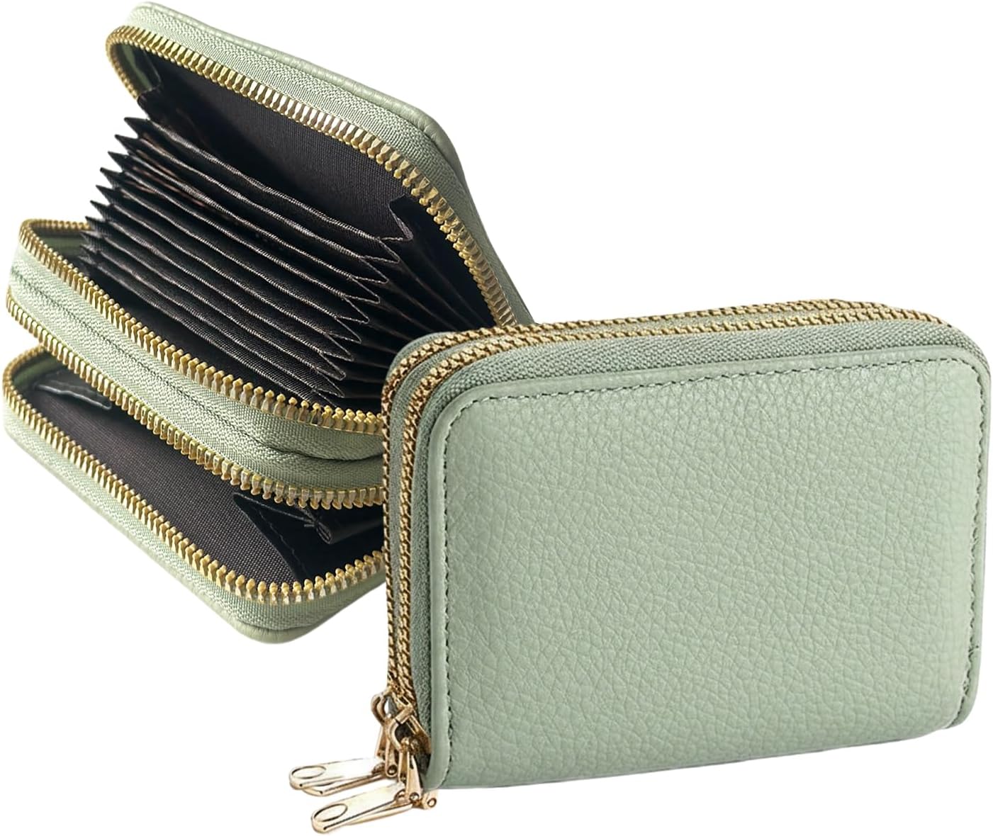 Blue Double Zipper Card Case - Image 15