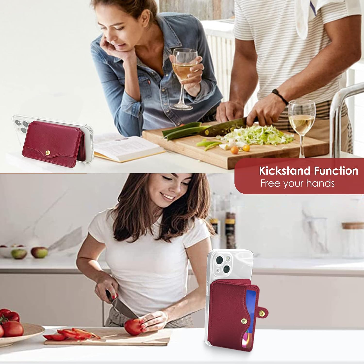 Red Snap Phone Card Holder - Image 9