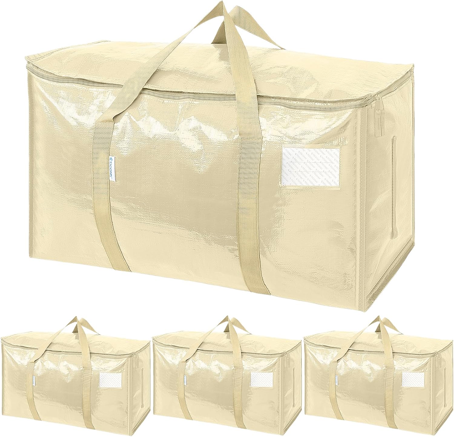 Extra-Large Heavy-Duty Moving and Storage Bags, 6 Pack