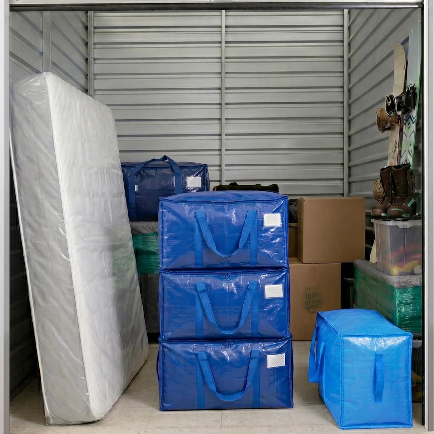 Extra-Large Heavy-Duty Moving and Storage Bags, 6 Pack