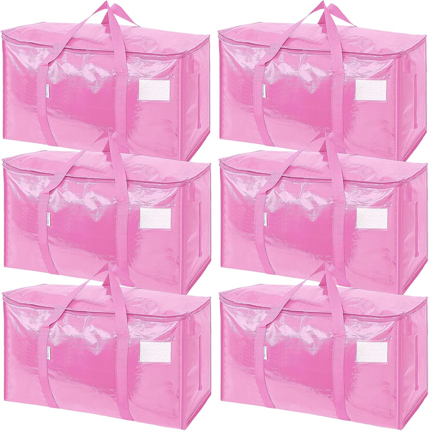 Extra-Large Heavy-Duty Moving and Storage Bags, 6 Pack