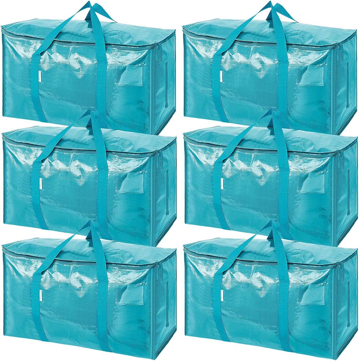 Extra-Large Heavy-Duty Moving and Storage Bags, 6 Pack