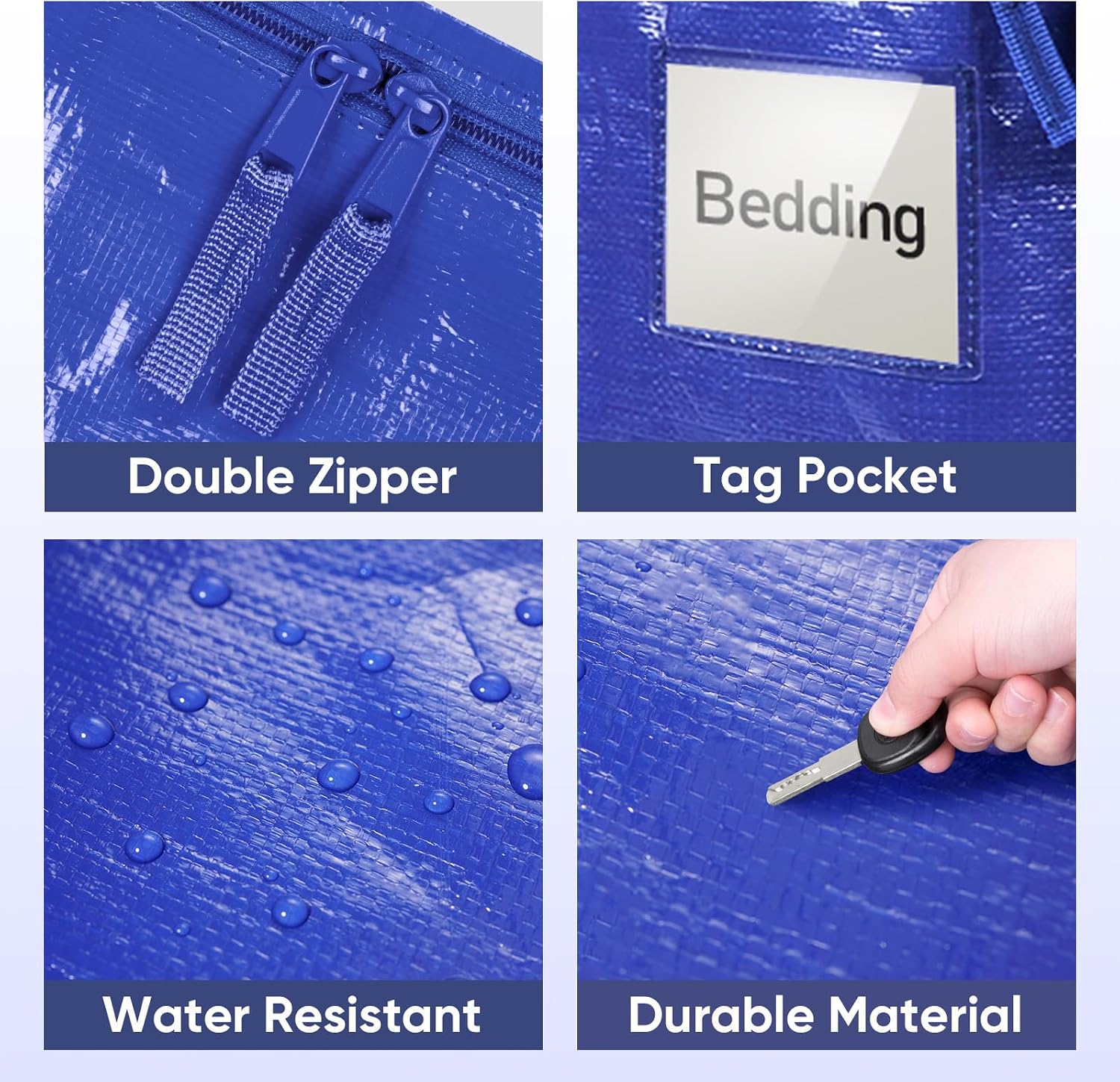 Extra-Large Heavy-Duty Moving and Storage Bags, 6 Pack