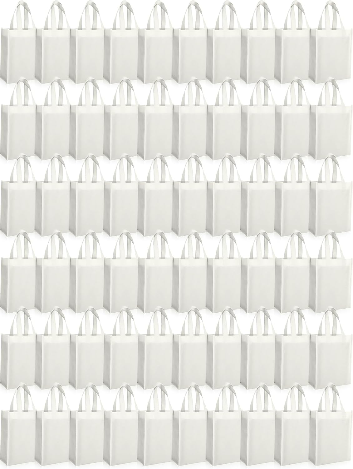 Foldable Non-Woven Totes with Handles, 14 x 10 Inch