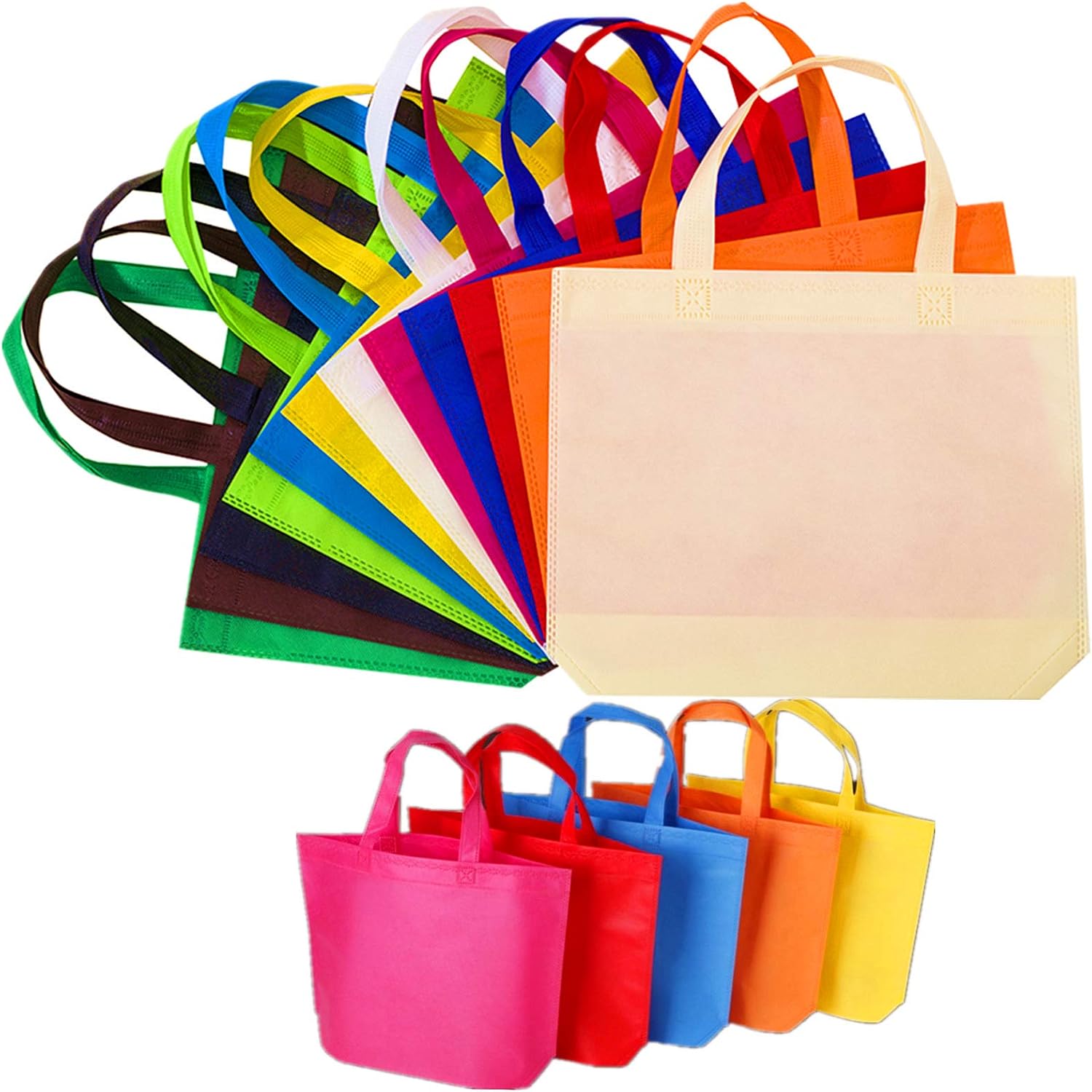 Non-Woven Gift Totes in 12 Colours, 36 Pack, 13 Inch