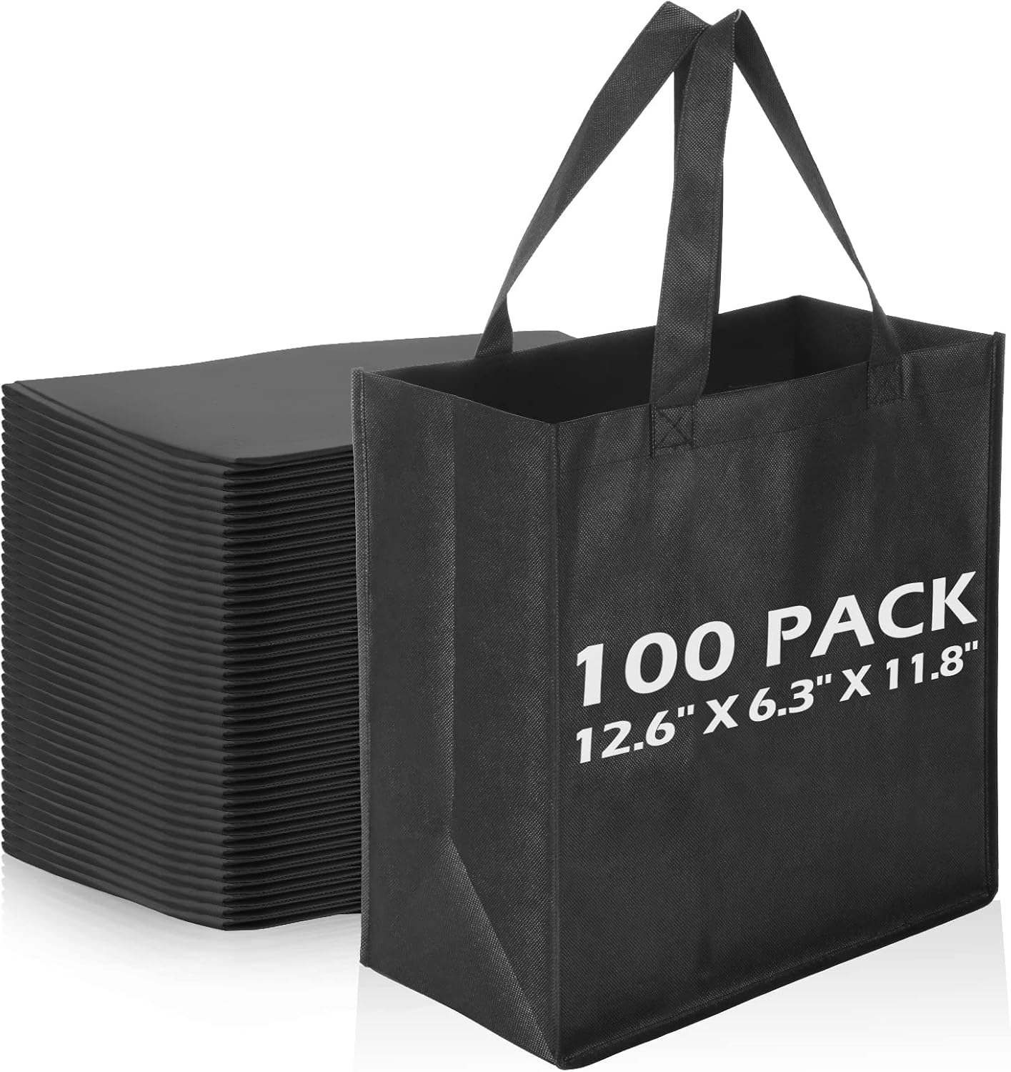 Non-Woven Shopping Totes in Brown, 100 Pieces