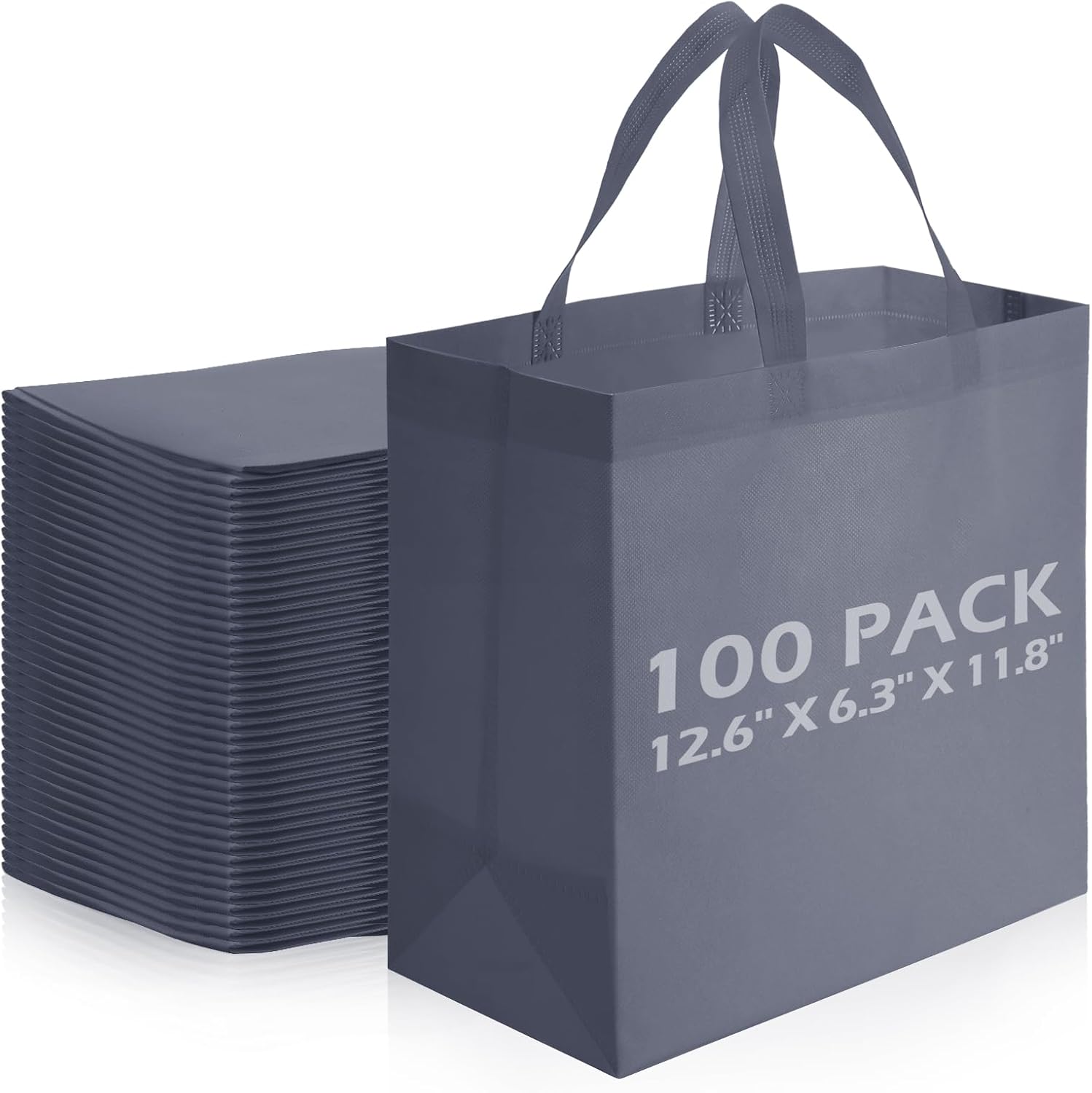 Non-Woven Shopping Totes in Brown, 100 Pieces