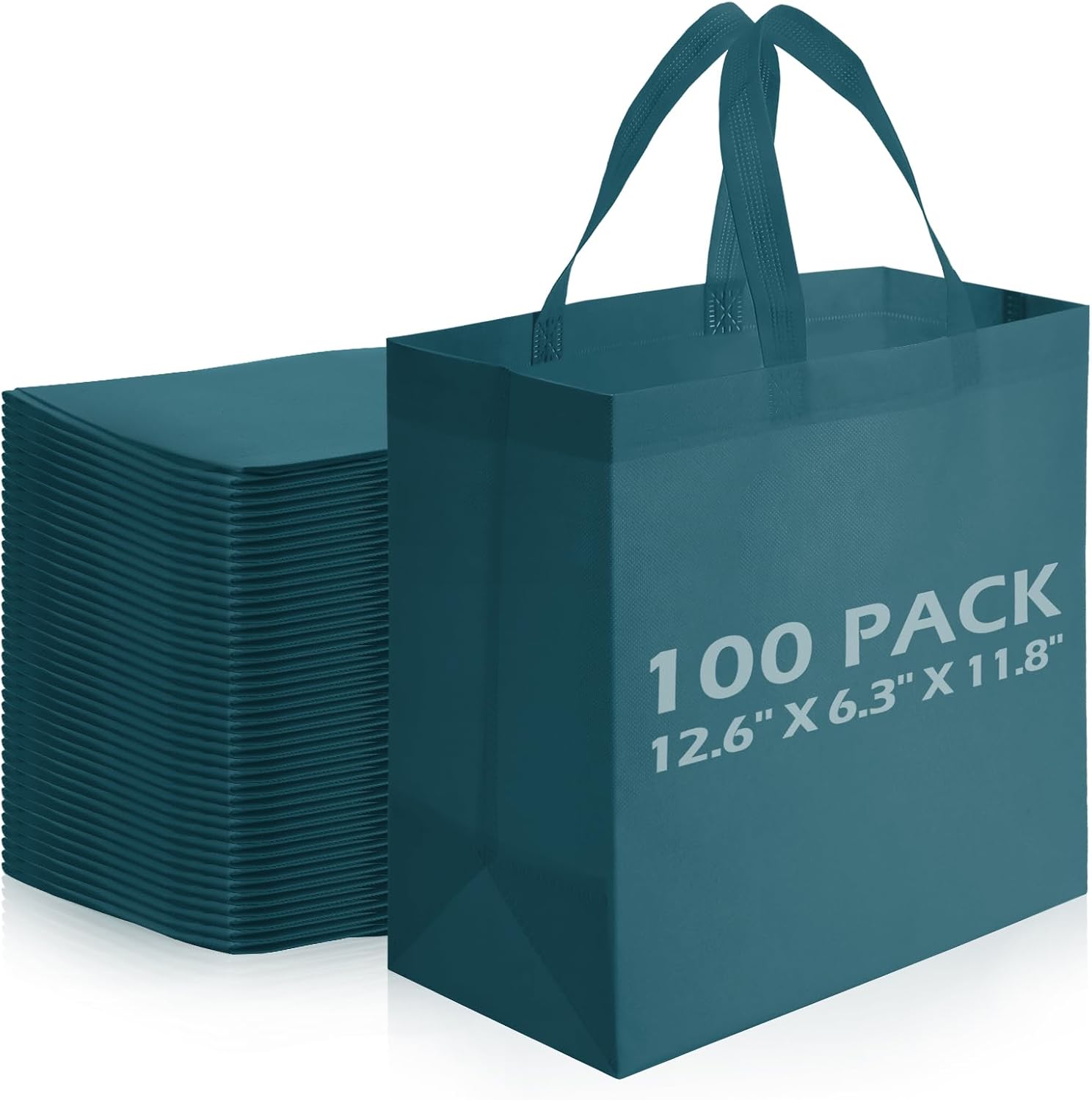 Non-Woven Shopping Totes in Navy Blue, 100 Pieces