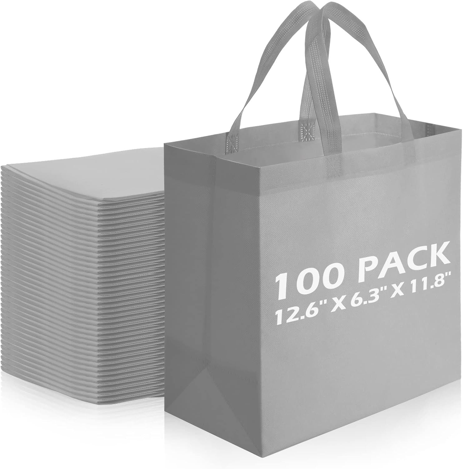 Non-Woven Shopping Totes in Navy Blue, 100 Pieces