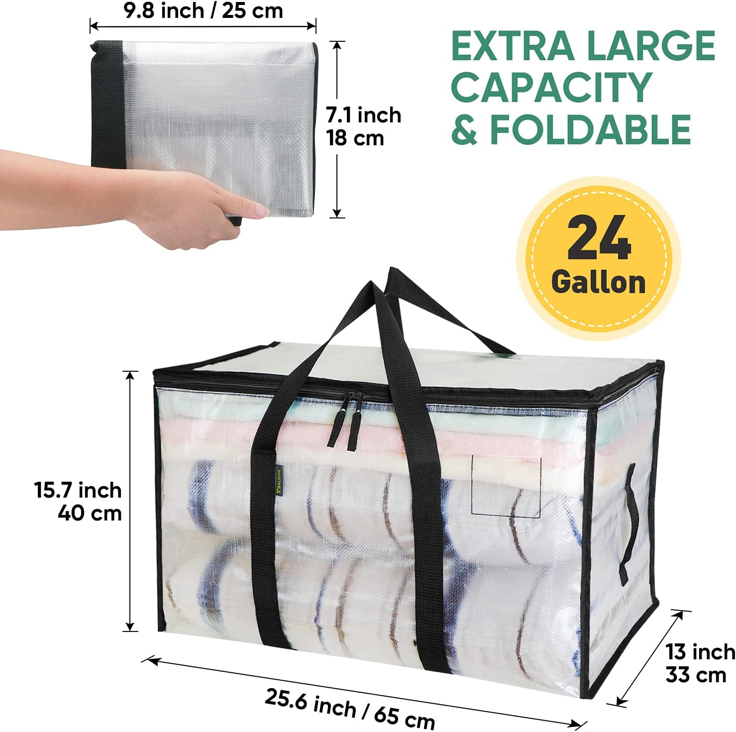 Oversized Moving Bags with Reinforced Handles, 8 Pack