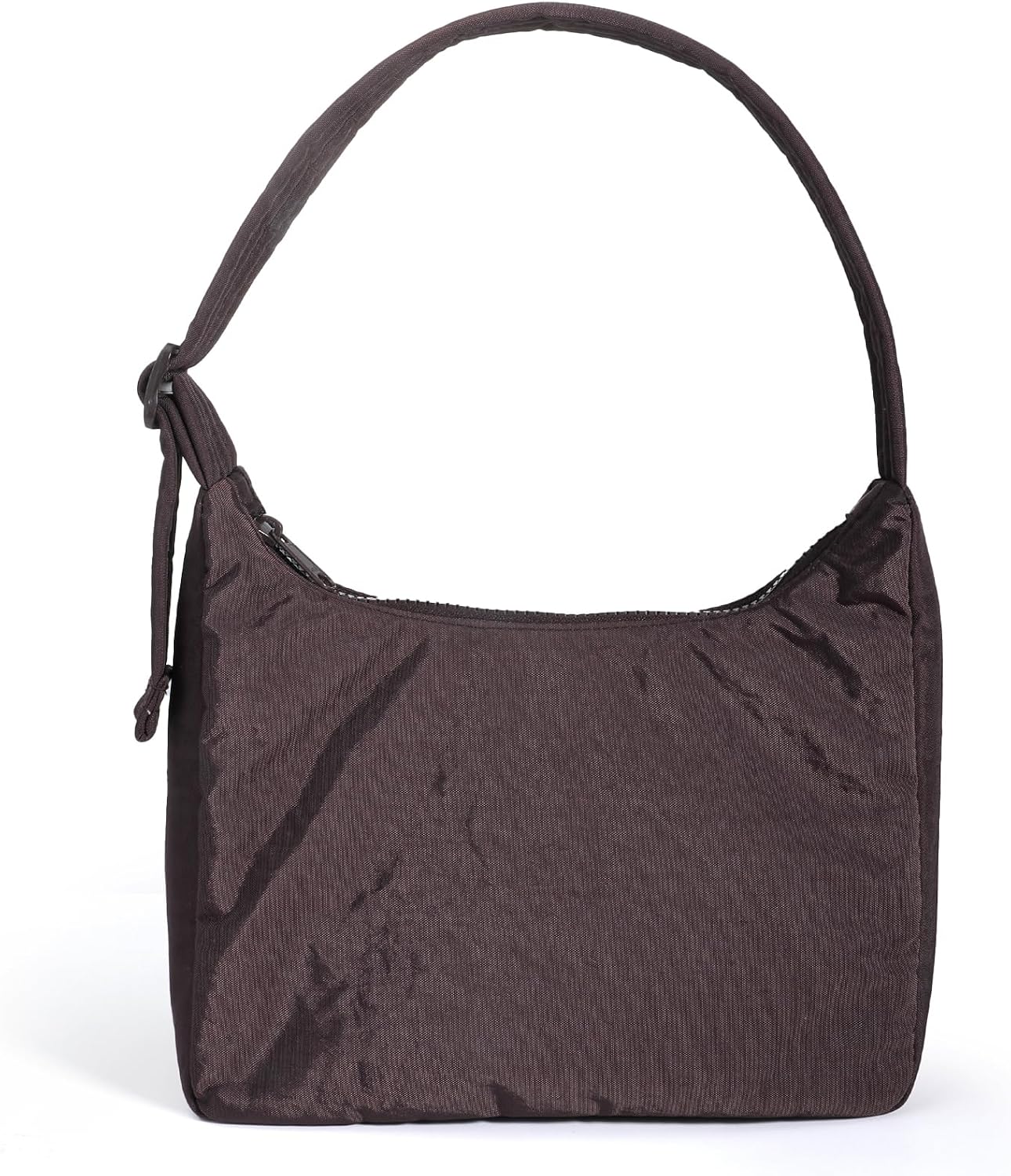 Quilted Nylon Shoulder Bag with Interior Zip Pocket