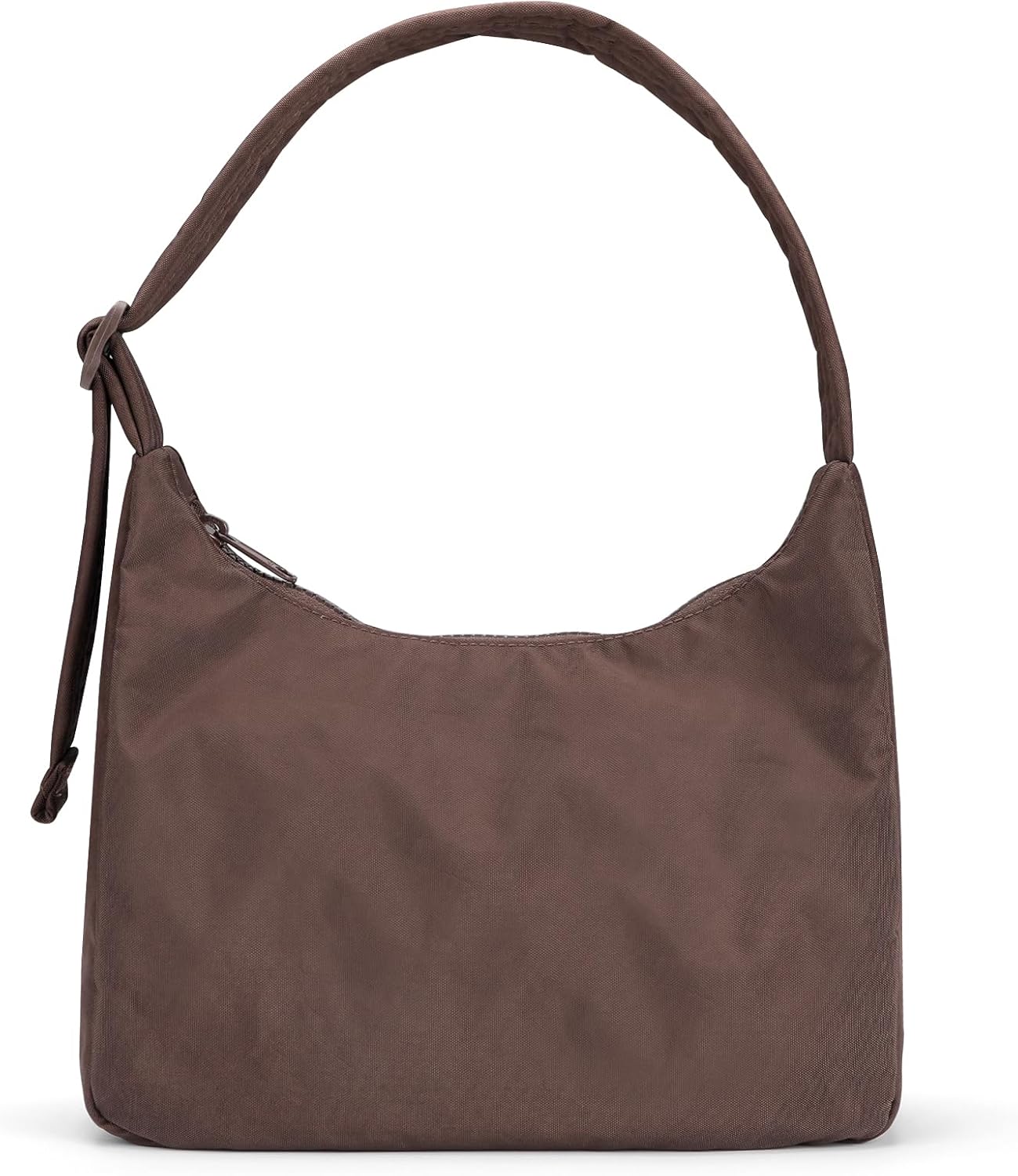Quilted Nylon Shoulder Bag with Interior Zip Pocket