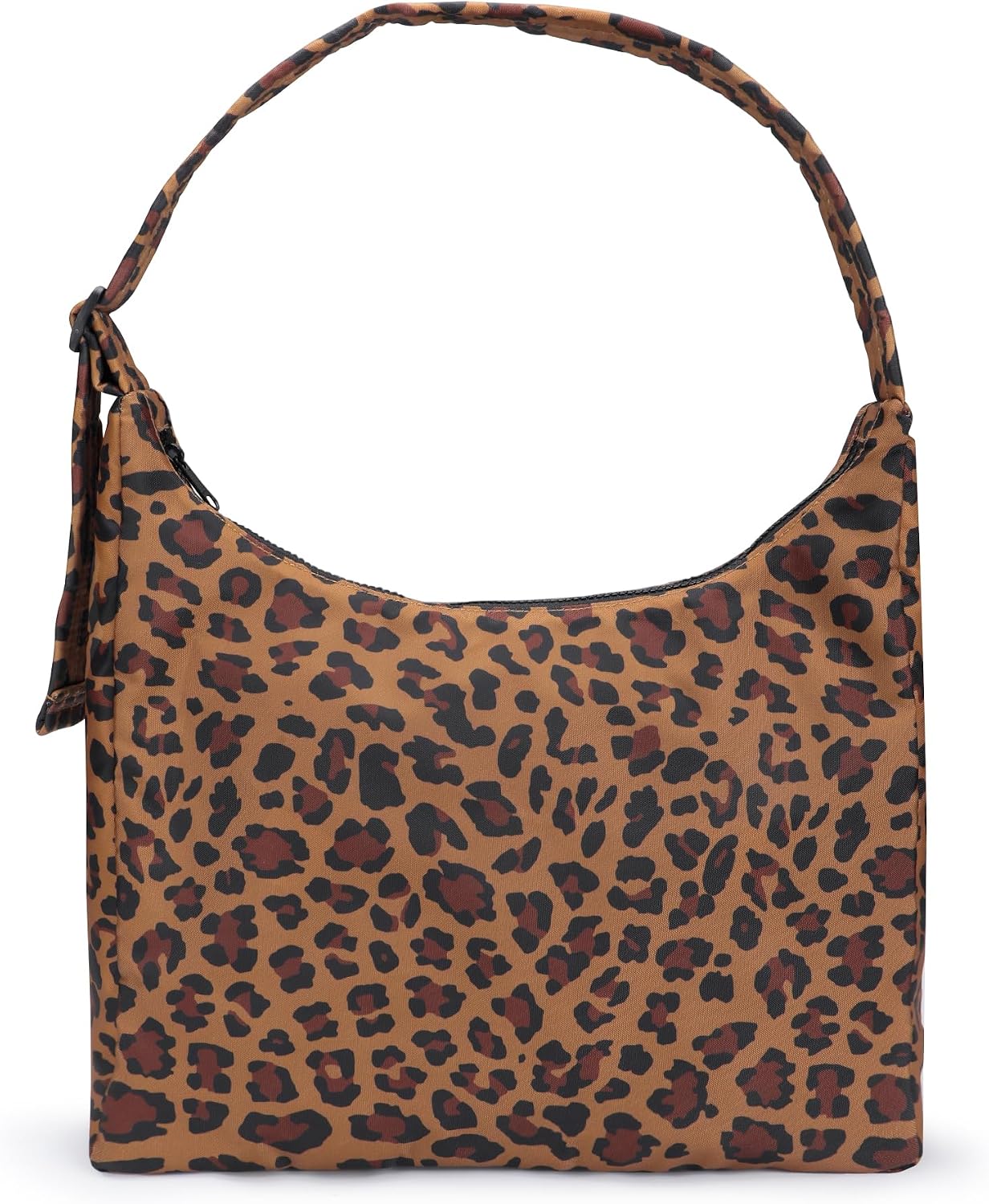 Quilted Nylon Shoulder Bag with Interior Zip Pocket