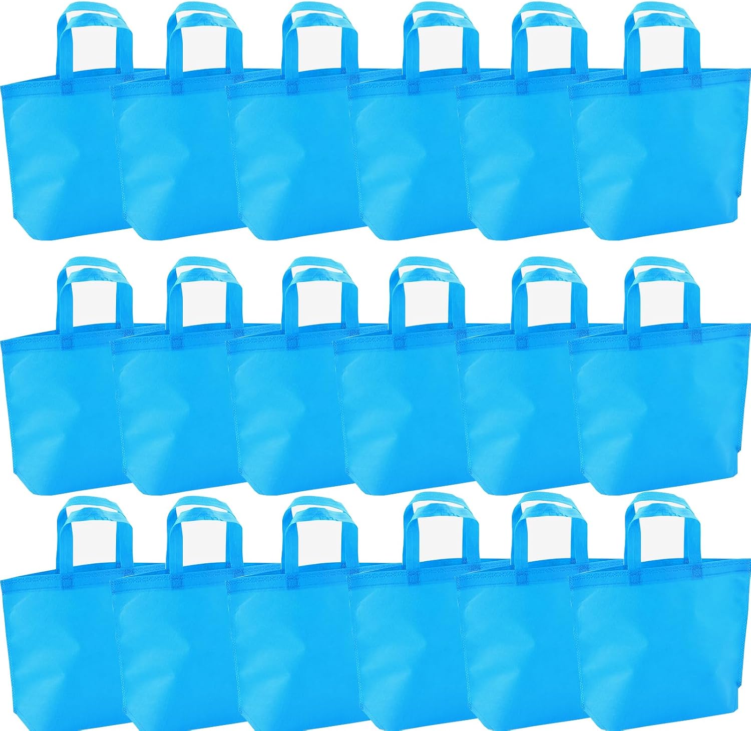 Baby Blue Reusable Grocery Totes - 36-Pack