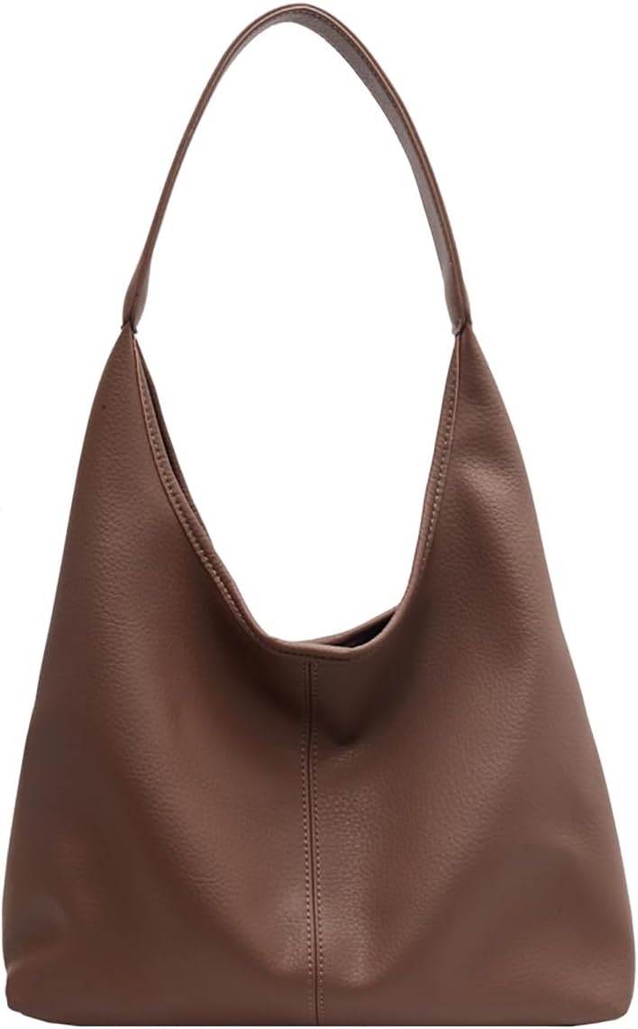 Slouchy Pu Leather Hobo Bag