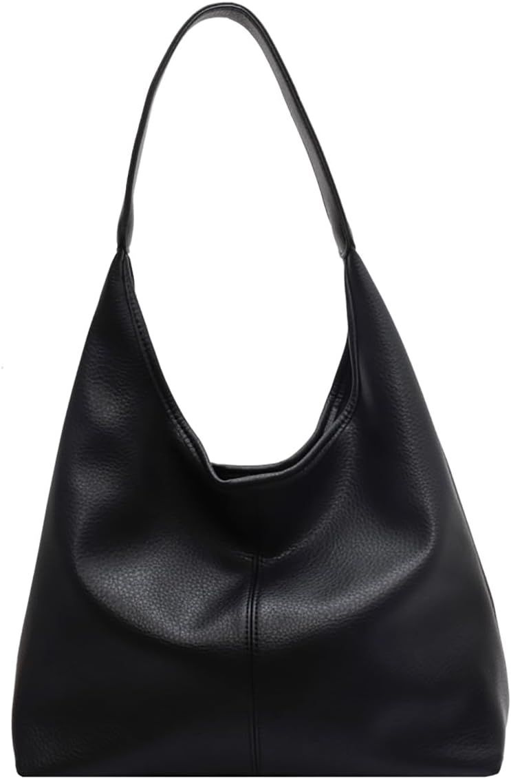 Slouchy PU Leather Hobo Shoulder Bags, Set of 2