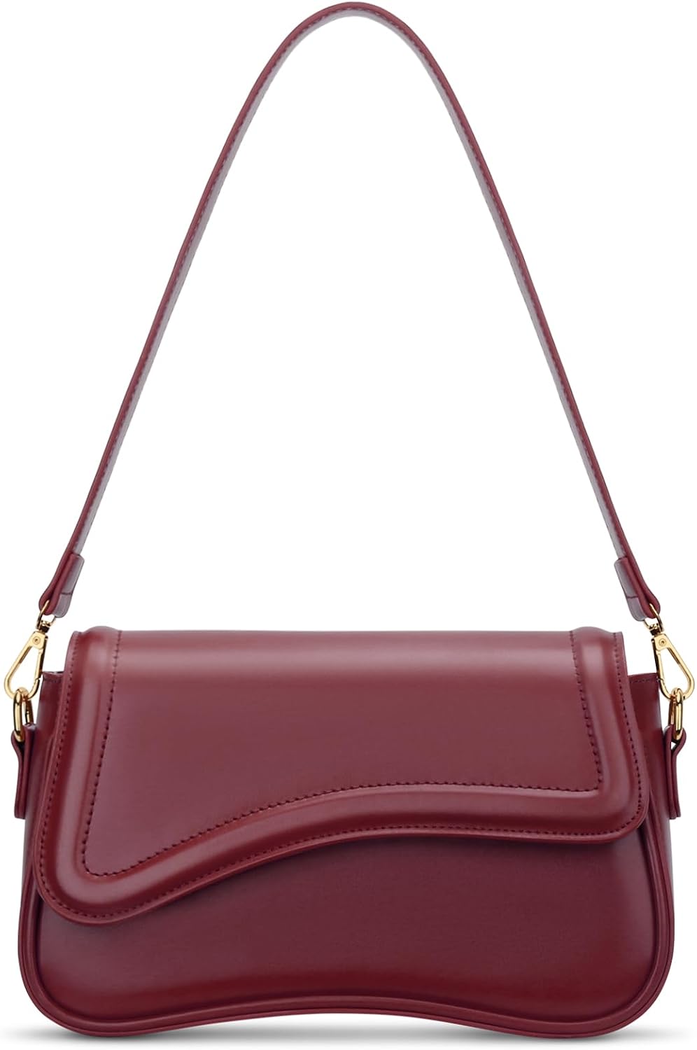 Small Hobo Shoulder Bag with Detachable Straps and Zip Closure