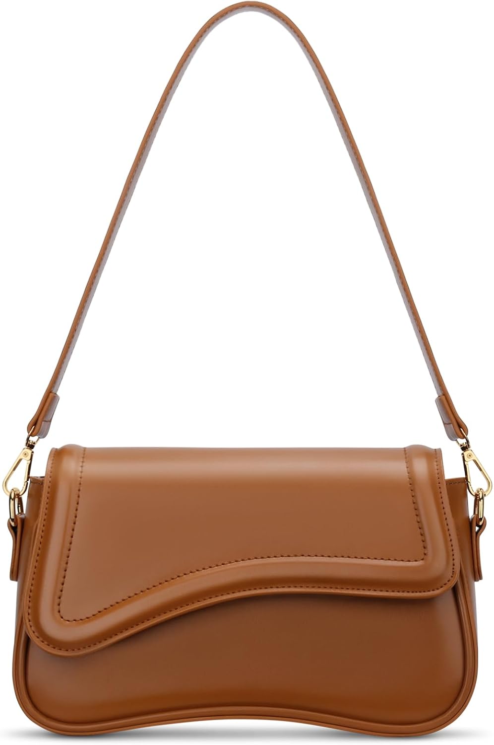 Small Hobo Shoulder Bag with Detachable Straps and Zip Closure