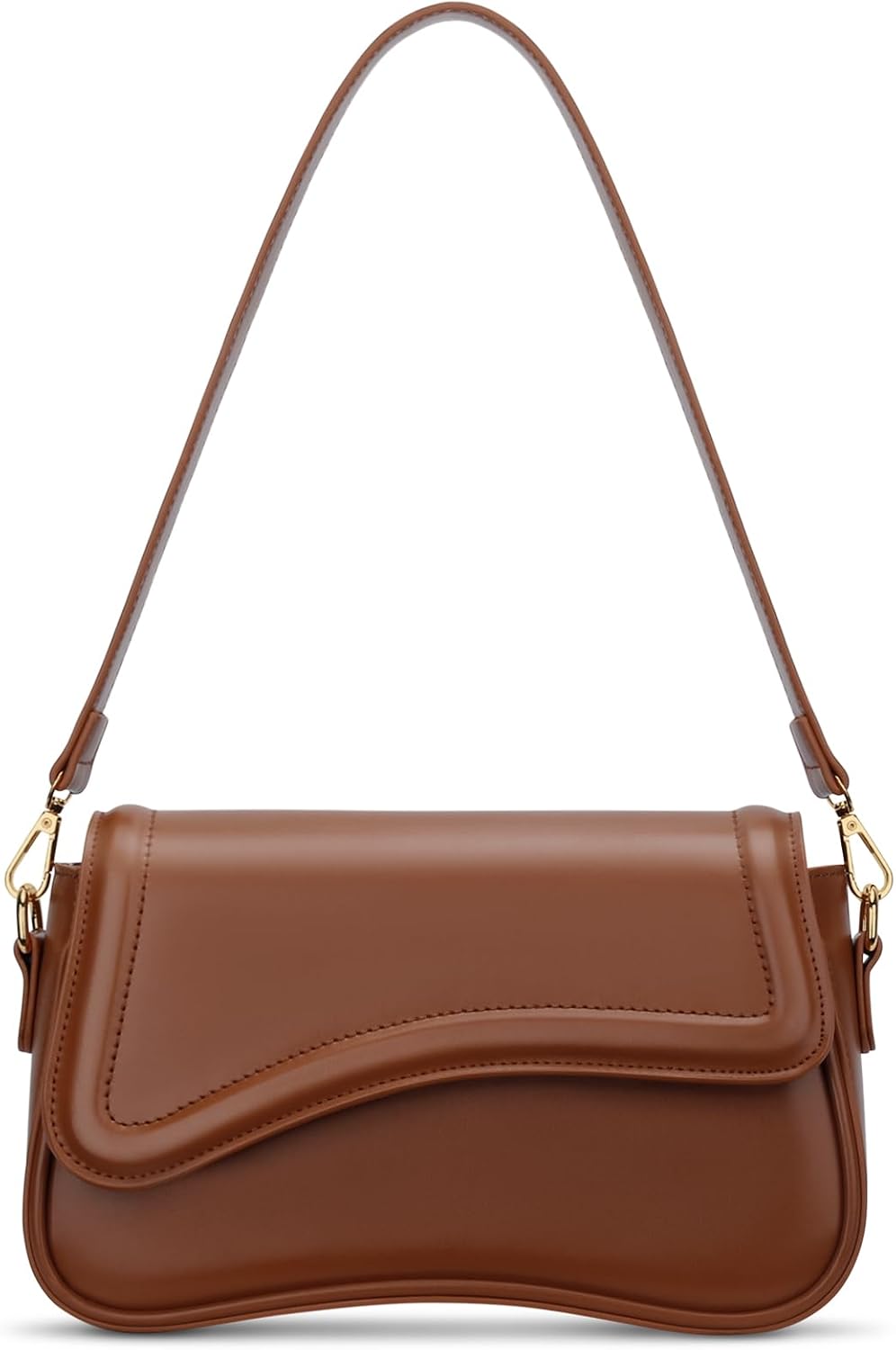 Small Hobo Shoulder Bag with Detachable Straps and Zip Closure