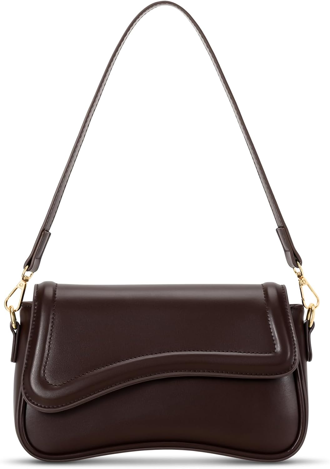 Small Hobo Shoulder Bag with Detachable Straps and Zip Closure
