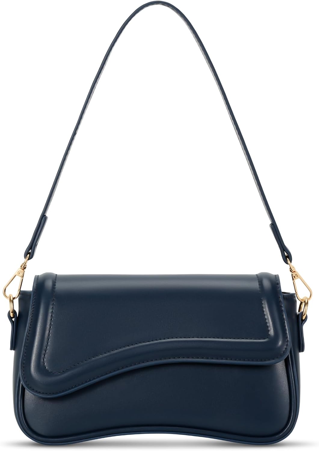 Small Hobo Shoulder Bag with Detachable Straps and Zip Closure