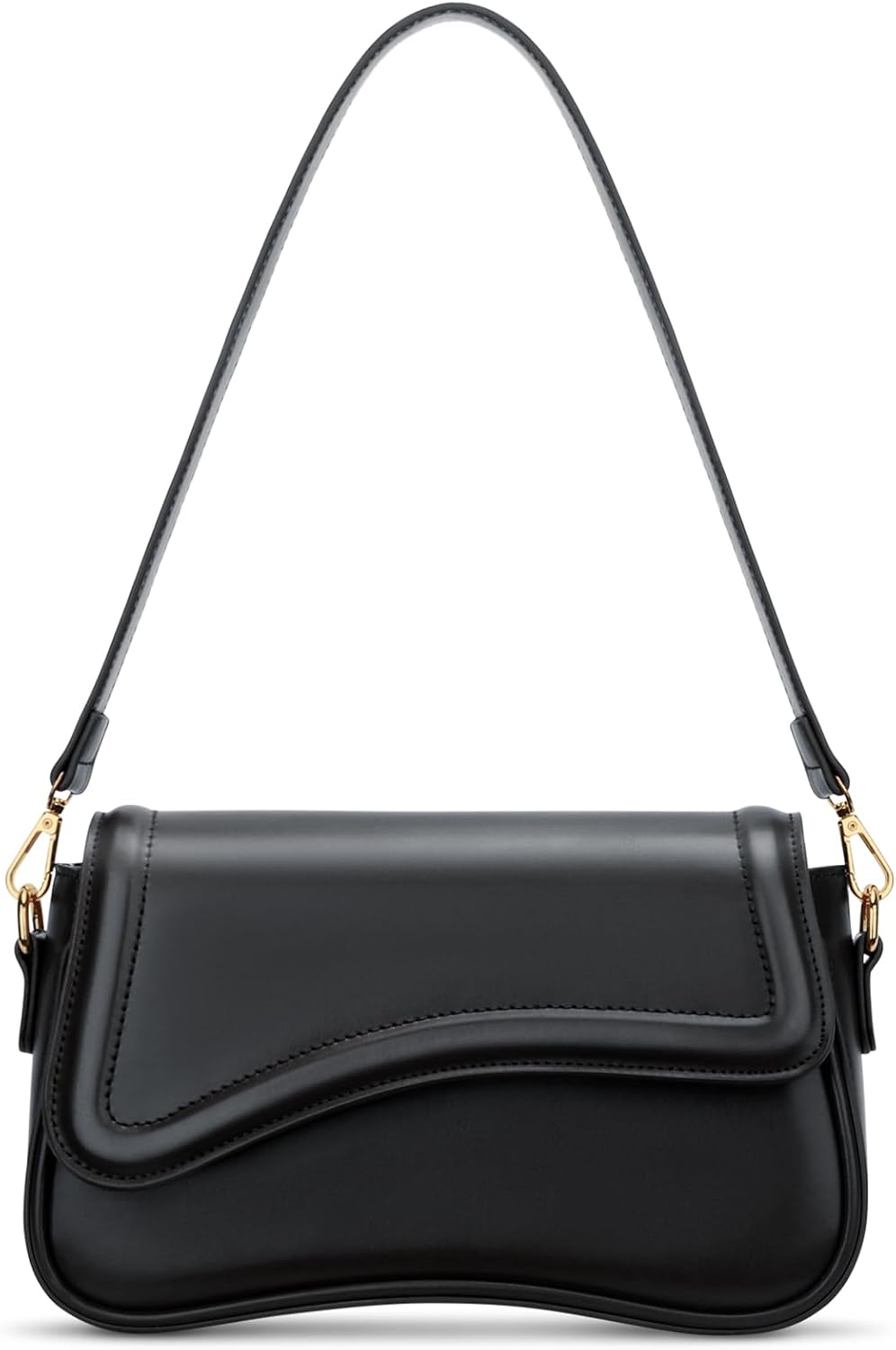 Small Hobo Shoulder Bag with Detachable Straps and Zip Closure