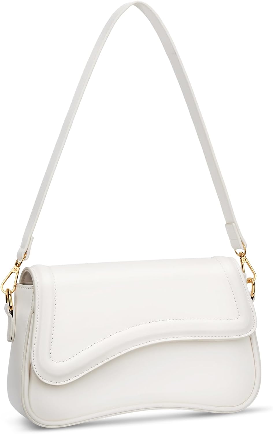 Small Hobo Shoulder Bag with Detachable Straps and Zip Closure
