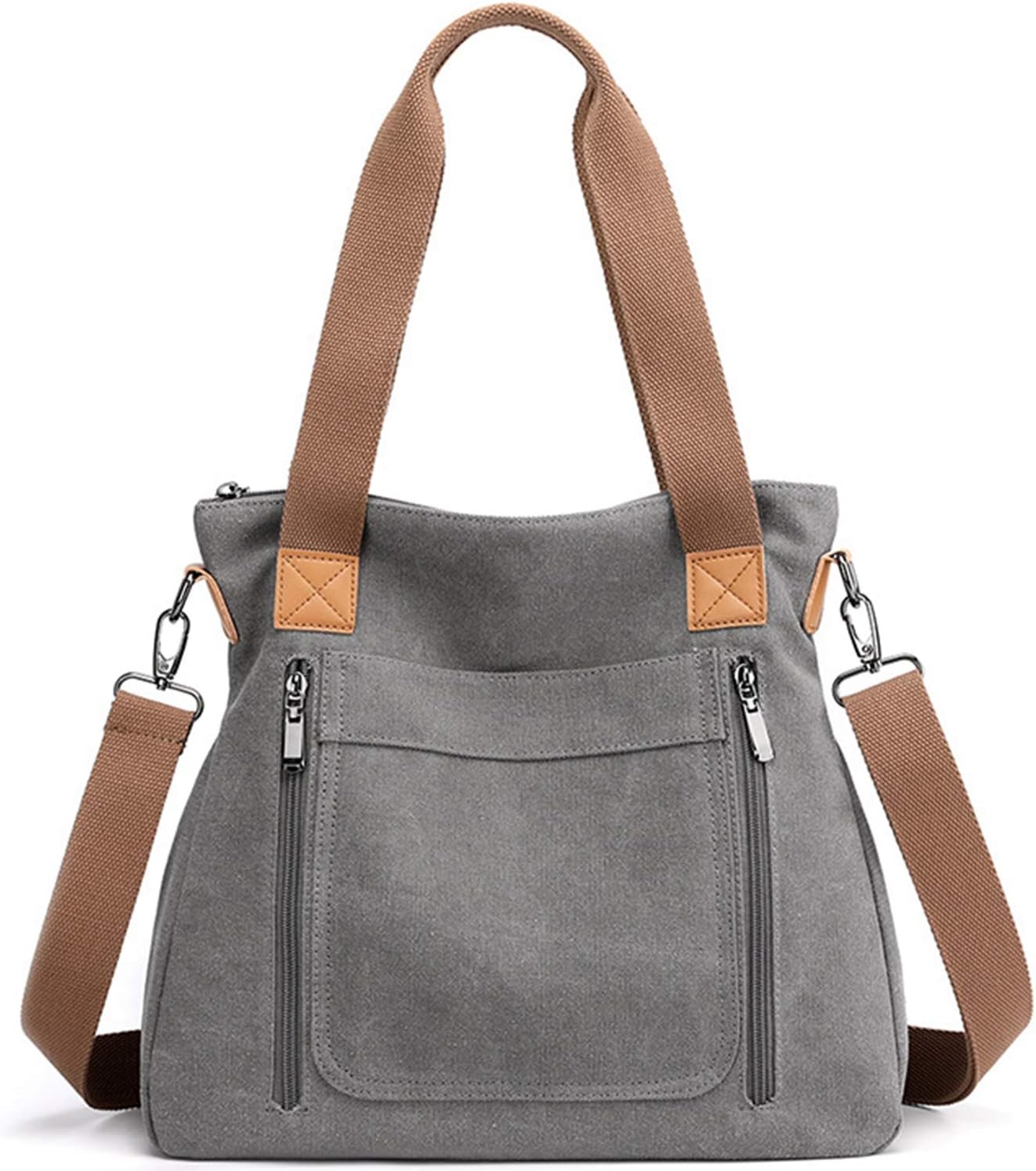 Grey Canvas Tote Bag