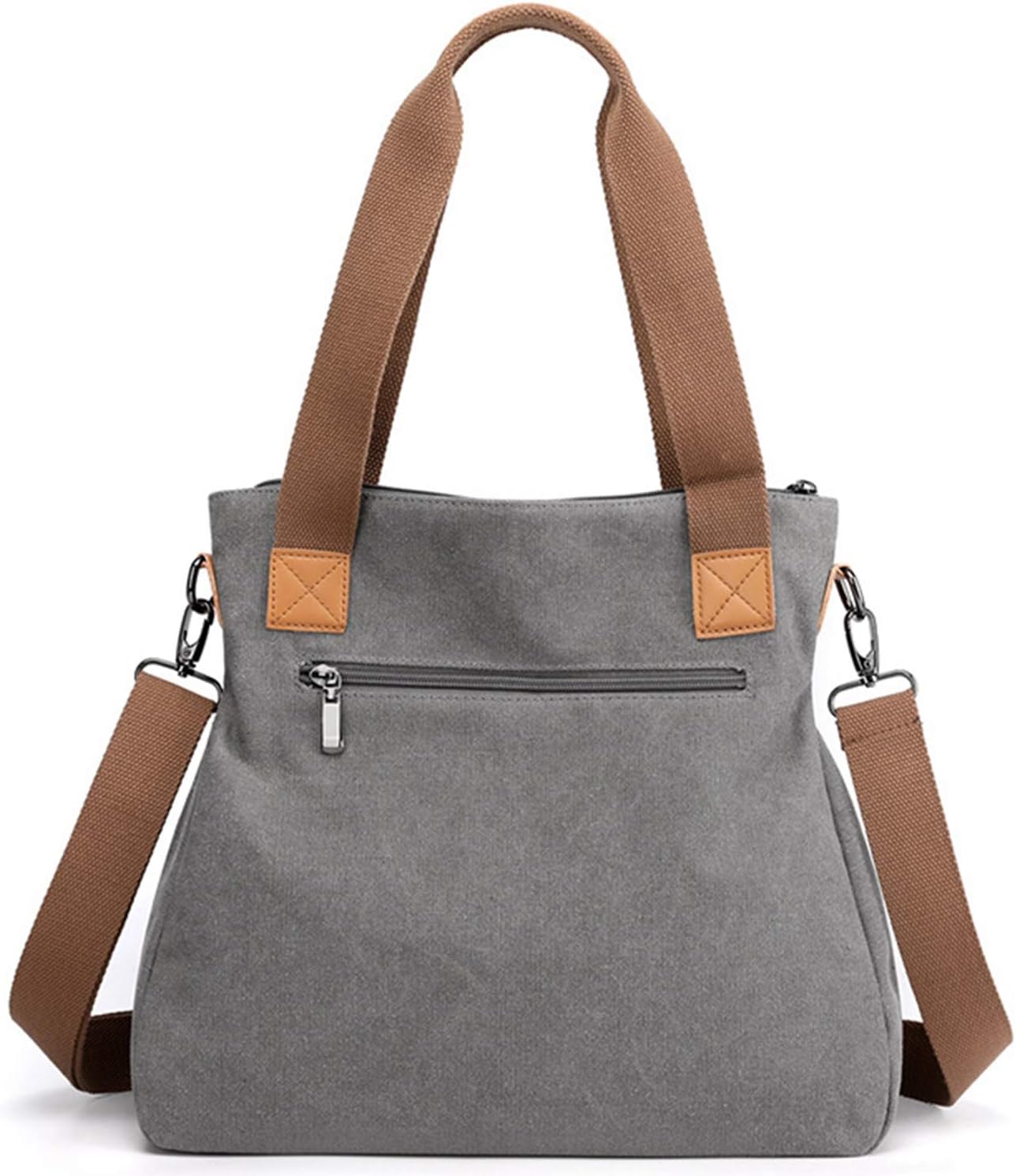Vintage Canvas Tote with Multiple Pockets for Work