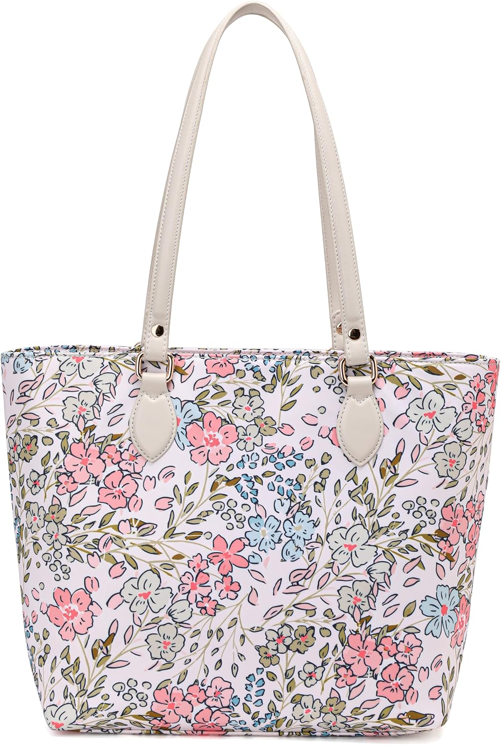 Waterproof Nylon Tote with Zip and Inner Pockets