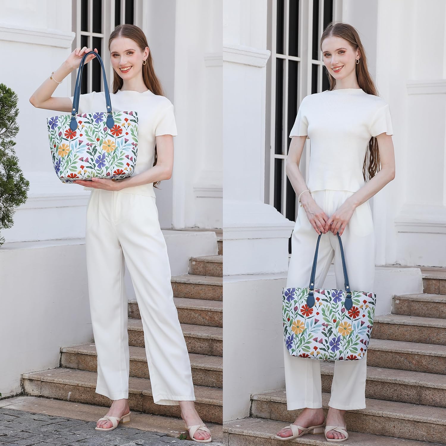 Waterproof Nylon Tote with Zip and Inner Pockets