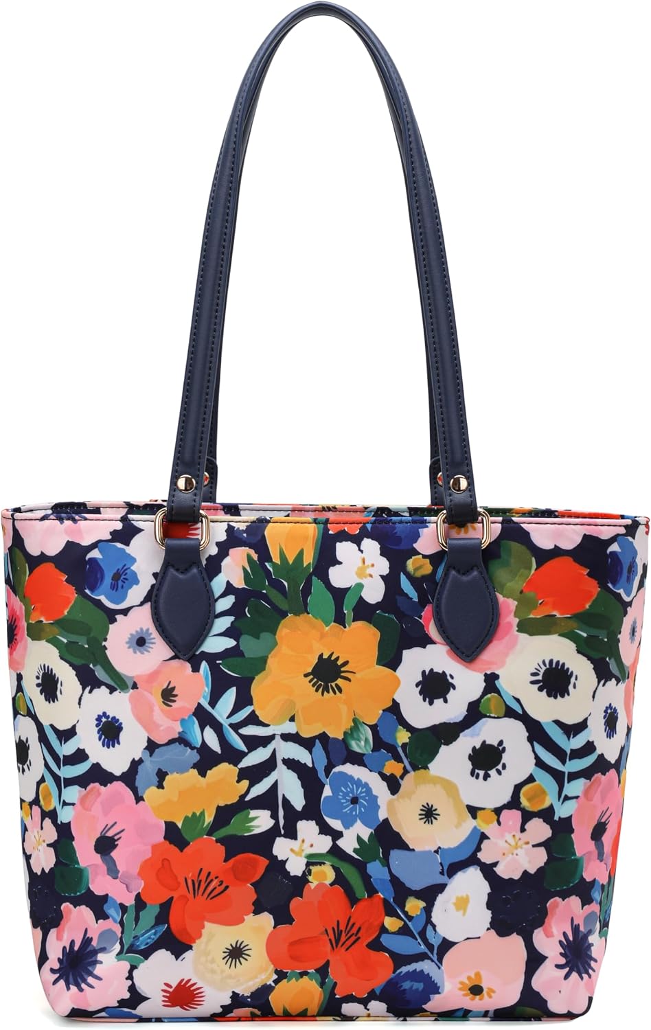 Waterproof Nylon Tote with Zip and Inner Pockets
